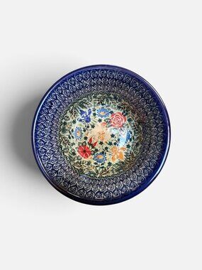 Polish Pottery Ceramika Artystyczna Unikat 2551 Bowl Signed Maria Starzyk 6.5"